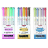 Japanese Zebra 5Pcs/Set Mildliner Pen Mild Liner Double Headed Highlighter Pen Drawing Marker Pens Scribble Art Stationery