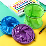 High Quality Folding Rubber Painting Brush Washer With Handle Paint Brush Holder Cleaning Barrel Art Paint Washing Bucket