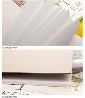 32 Sheets A4 Notebook Paper Marker Pad Marker Book Student Coloring Design for Sketch Cute Draw book School Art Supplies