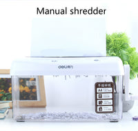 Deli Manual Shredder Hand-operate Silent A4 Paper Desktop Convenient Office 9935 Shreddable CD Photos Cards Paper Crusher