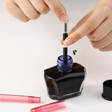 Clear Transparent Fountain Pen 0.5/0.38mm Nib Writing Calligraphy Ink Pen Student Stationery Gift School Office Supplies