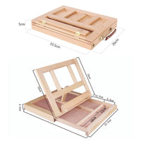 Wooden Easel Painting Easel Artist Desk Easel Portable Miniature Desk Folding Easel Table Box Oil Paint Accessories Art Supplies