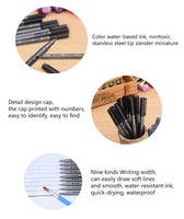 1pcs 0.05 0.1 0.2 0.3 0.4 0.5 0.6 0.8 Different Tip Pigment Liner Pigma Micron Black Ink Marker Pen Fineliner Sketching Pens