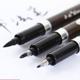 DINGYI Chinese Calligraphy Pen Black Lettering Brush Marker For Signature Chinese Learning Stationery School Art Supplies