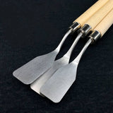 2Pcs Stainless Steel Palette Painting Knife Spatula Scraper Blade Drawing Tools Set for Mixing Art Oil Painting Art Supplies