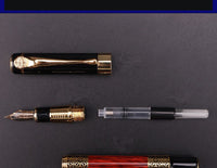 High Quality Luxury Golden Metal Fountain Pen Writing Business Pen Signature Ink Pen Nib 0.5MM Gift School Supplies Stationery