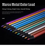 Marco Professional 6/12 Colors Metallic pencil Drawing Colored Pencils Artist Sketch Pencils Set School Art Supplies Stationery