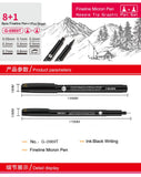 9Pcs/Set Black Pigment Liner Neelde Water-proof Drawing Pen Pigma Micron Sunproof Marker Pen for Sketching Office School