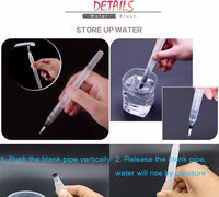 Superior 6Pcs Different Shape Large Capacity Barrel Water Pen Watercolor Painting Pen Calligraphy Drawing Art Supplies