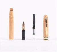 New Bamboo Wooden Fountain Pen 0.5mm Extra Fine Nib Luxury Writing Gift Calligraphy Pens Stationery Office School Supplies