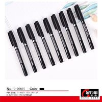 9Pcs/Set Black Pigment Liner Neelde Water-proof Drawing Pen Pigma Micron Sunproof Marker Pen for Sketching Office School