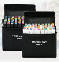 TOUCHFIVE Optional Color Dual Head Art Markers Brush Pen Alcohol Based Sketch Markers Manga Drawing Pens Art Supplies