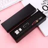 DINGYI Starry Sky Crystal Glass Fountain Pen Glitter Ink Dip Pen Set Signature Pen Gift Box Handmade Students Supplies