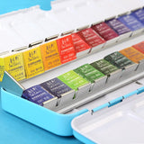 Paul Rubens Fine Solid Watercolor Paint Set 12/24/48 Color Fresh Style Metal Box Bright Water Color Painting Pigment