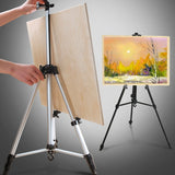 8 Colors Adjustable Tripod Folding Easel Stand Aluminium Alloy Display Artist Sketch Oil Painting Exhibition Art Supplies