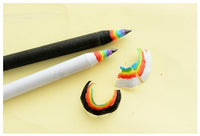 2pcs/lot kawaii Originality Rainbow Standard Pencil Writing lapis Pens Student Stationery School Supplies For Kids Cute Gift