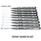 1pcs 0.05 0.1 0.2 0.3 0.4 0.5 0.6 0.8 Different Tip Pigment Liner Pigma Micron Black Ink Marker Pen Fineliner Sketching Pens