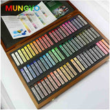 72 Colors Mungyo Gallery Artists' Soft Pastel Standar Square SZ Wood Box  MPV-72W