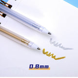 Paul Rubens 3pcs White/Silver/Gold Highlight Liner Sketch Markers Marker Pen Fine Liner for Drawing Manga Art Painting Supplies