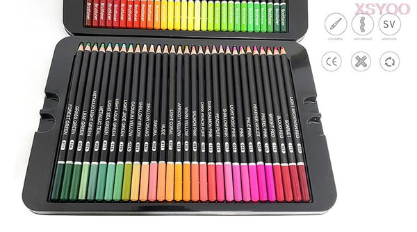 Brutfuner 72/120/180 Color Professional Oil Color Pencils Tin Box Set Wood  Sketching Colored Pencil For School Art Supplies
