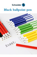 5-piece of black ballpoint pen multicolor colored oil pen 0.5mm replaceable refill smooth multifunctional office stationery