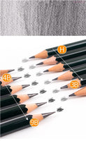 Deli 12 Pcs/Box Standard pencil 3H-9B Sketch Drawing Painting Pencil Non-toxic Pencils for Office Arties Supplies  Stationey