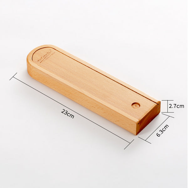 Wooden pencil box beech wood sketch color pencil box small fresh crea –  AOOKMIYA