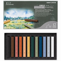 Professional sketching powder stick 12-color hand-painted painting set art students sketching pastel art supplies