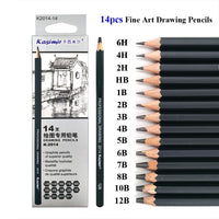 Best Quality 14/24pcs 6H-12B & 14B Drawing Charcoal Pencils Set Professional skeching pencil Graphite Pencils Pencil for Artist