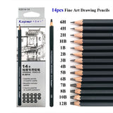 Best Quality 14/24pcs 6H-12B & 14B Drawing Charcoal Pencils Set Professional skeching pencil Graphite Pencils Pencil for Artist