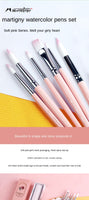 6 watercolor brushes pink set hook line gouache painting pen professional soft acrylic brush art painting supplies