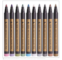 STA 2MM Metallic Marker Pen Permanent Art Marker Pen DIY Scrapbooking Crafts Paint For Stationery School Supplies