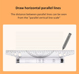 30cm multifunctional drawing ruler parallel ruler student architect design drawing angle balance ruler school supplies