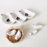 Ceramic creative color palette pen holder bird-shaped wash pen bowl display stand craft ornaments painting art supplies