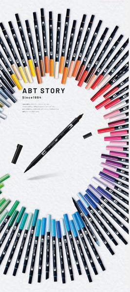 TOMBOW AB-T Double Head Markers New Set Calligraphy Pen Water