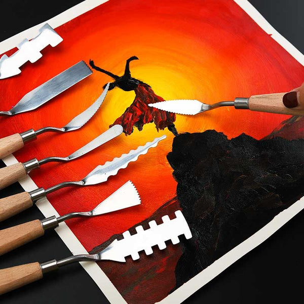 5 PCS Painting Knives Stainless Steel Spatula Palette Knife Oil Painting  Tool Color Mixing Set for Oil Canvas Acrylic Painting - China Art Palette  Knife, Stainless Steel Scraper