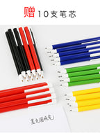 5-piece of black ballpoint pen multicolor colored oil pen 0.5mm replaceable refill smooth multifunctional office stationery