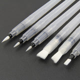 6Pcs Different Shape Large Capacity Barrel Water Soft PenWatercolor Painting Promotional Pen Calligraphy Drawing Art Supplies