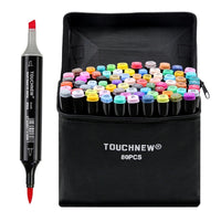 TOUCHNEW 1pcs soft Brush Markers Oily Alcohol Based Sketch Dual Head Markers pen For Drawing Manga Art Supplies Pens