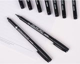 9Pcs/Set Needles Fine liner Brush Pen Sketch Drawing Fiber Pen For Designer Architect Artist Comics office waterpfoof