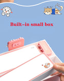 New Cute Three Layers Password lock Pencil Case Large Capacity Multi-function Stationery Box For School Students Art Supplies