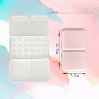 Color Empty Palette Case Tins Box Paint Storage Iron Box with 24 Half Pans For Watercolor Paints Painting Art Supplies