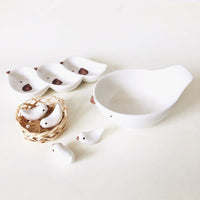 Ceramic creative color palette pen holder bird-shaped wash pen bowl display stand craft ornaments painting art supplies