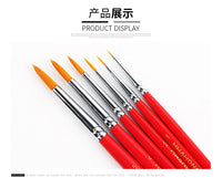 Round tip hook line pen watercolor pen set nylon hair stroke pen gouache oil painting brush professional art supplies