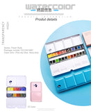 AOOKMIYA Paul Rubens Professional Solid Watercolor Paint Set 12/24/48 Color Fresh Style Metal Box Bright Watercolour Painting Pigment