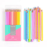 Marco 12/24 Soft Macarone Colored Pencils Non-toxic Color Pencil Drawing Pencil Set for School kids Art Supplies