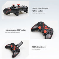 AOOKGAME  Wireless Bluetooth 3.0 Game Controller Terios T3/X3 For PS3/Android Smartphone Tablet PC With TV Box Holder T3+ Remote Gamepad