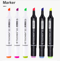 TOUCHNEW 40 Colors Markers Pen Oily Alcohol Painting Manga Dual Headed Art Sketch Marker Set Stationery Pen For School Drawing