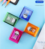 Baoke Cute 1PCS Double Hole Pencil Sharpener And  Eraser SinglePencil Sharpener For Kids Gifts School Stationery Art Supplies