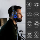 Professional Led Light Gamer Headset for Computer PS4 PS5 Fifa 21 Gaming Headphones Bass Stereo PC Wired Headset With Mic Gifts